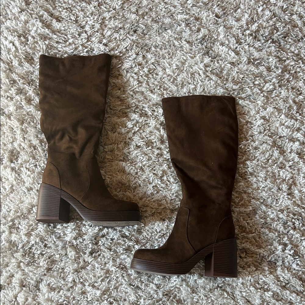 Brown Knee-High Women's Boots